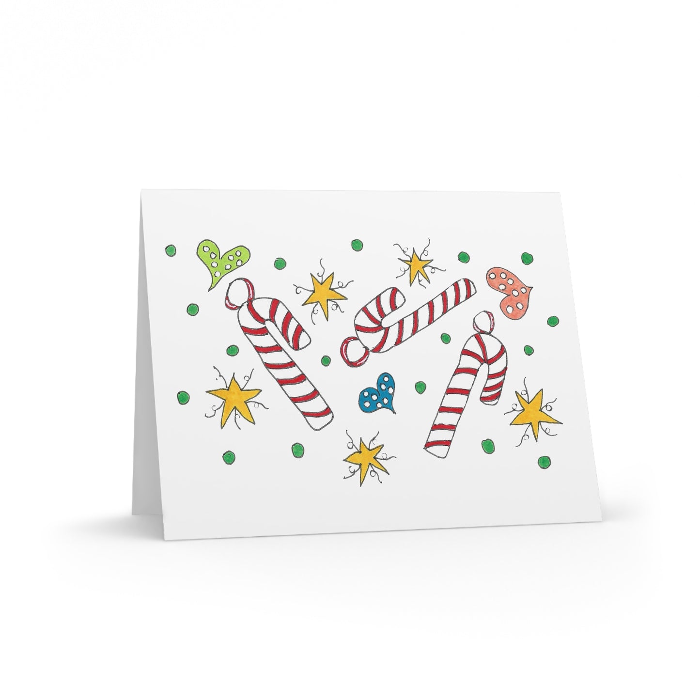 Candy Cane Ornaments Greeting cards (8, 16, or 24 pcs)